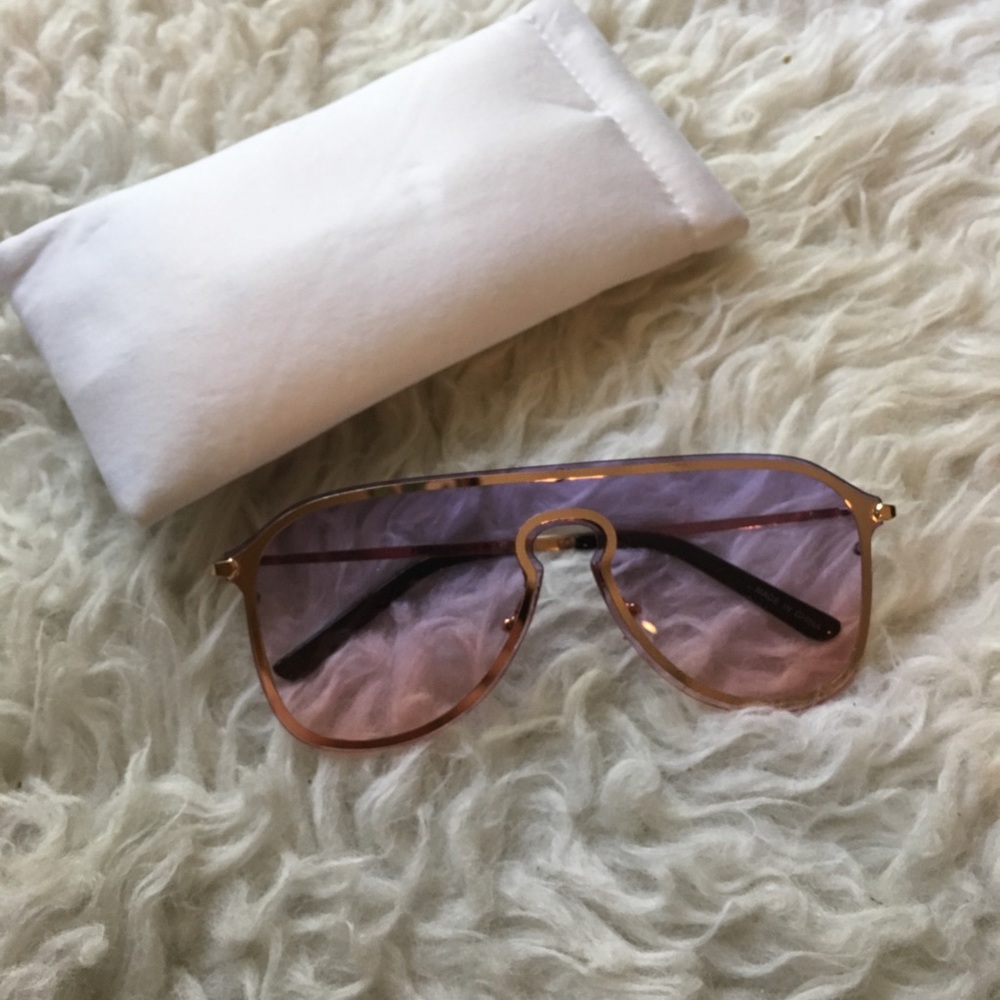 Never worn colored sunglasses